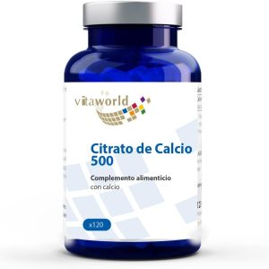 Pack of 3 Calcium Citrate 500mg 3 x 120 Vegetable Capsules Vita World Pharmacy Germany