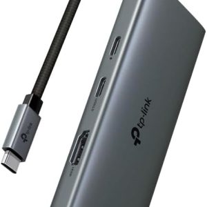 TP-Link UH7020C 7-Port Type-C USB Hub, HDMI 4K@60Hz, SD/microSD Card Reader, PD 100W, USB 3.0 5Gbps, Plug & Play, Compatible with MacOS, Windows, Linux, iPadOS, Android, Chrome OS