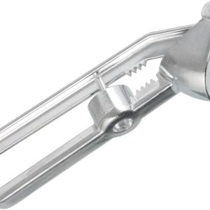 Fackelmann Professional Manual Garlic Press for Crushing or Pressing Ginger and Potato-Nutcracker-Olive or Cherry Boner, Aluminium, 15.5 x 5 x 3 cm