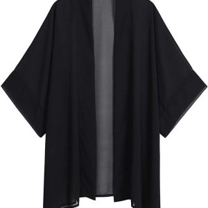 Women Boho Chiffon Kimono Cover Up Beach Bikini Shawl Cover Up Blouse Swimwear Beachwear