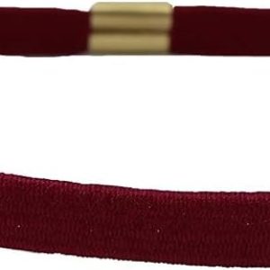 Sports headband for sports, football, yoga, fitness, burgundy, One size