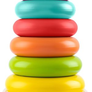 Chicco Tower of Rings, Game with Touch Oscillating Base and 6 Stackable Colored Rings, Games for Children, Educational Games, Develops Coordination and Movement, 9-36 Months