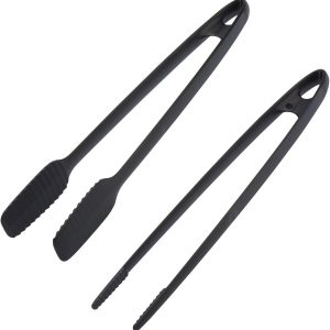 Westmark Frying/Serving Tongs and Roasting Tongs, Set of 2, Plastic, Length: 29 and 33 cm, Black, 286922E7