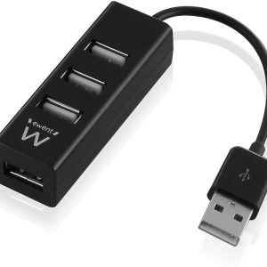 Ewent EW1123 interface hub 480 Mbit/s Black
