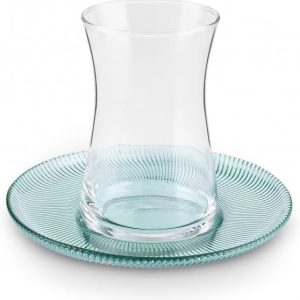 Karaca Juliet 12-Piece Turkish Tea Set for 6 People, Green