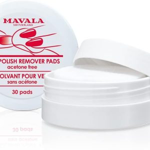 Mavala Polish Remover Discs Infused with Soft Polish Remover | Acetone Free | Do not Dry the Nail or Cuticle, 30 Discs