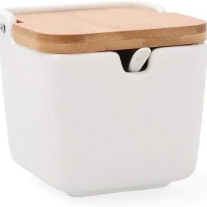 Quid Arizona Ceramic Sugar Bowl 10x10x11cm White