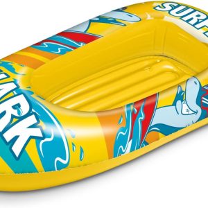 Mondo Toys – Surfing Shark Boat – Canotto with Inflatable Base, Inflatable for Children, Measure 112 cm – Resistant Heat Sealed PVC – 16922