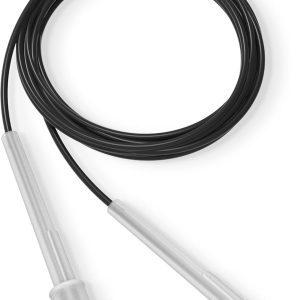 PORTENTUM Lightweight Crossfit Skipping Rope with Ergonomic and Sweat Resistant Plastic Handles, Adjustable Length Skipping Rope – Ideal for Fitness, Boxing, Crossfit and Other Sports