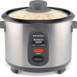 Grunkel – Electric Rice Cooker and Steamer RC- 1L Works for Cooking Rice, Removable Non-Stick 01L Pot Includes Lid and Spoon. 400 W