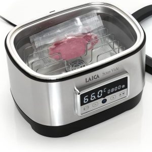 Laica SVC200 Sous Vide Stainless Steel Water Oven for Cooking Sous Vide (Low Temperature) Includes Grate and Vacuum Bags.