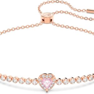 Swarovski One Bracelet, Heart, Rose, Rose gold-tone plating
