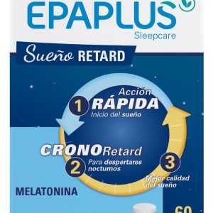 EPAPLUS Sleepcare, Melatonin Tryptophan, 60 Tablets x 1.98 mg, Melatonin 8h, Melatonin, Sleep Quickly