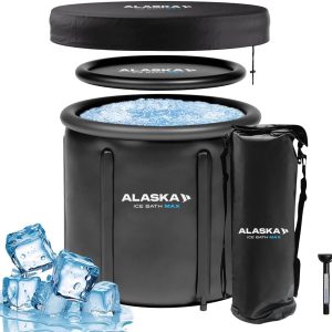 Alaska Ice Bath – Cold Therapy for Muscle Recovery, Normal (320L) and Max (420L), Black (Black, Max 90 x 90 x 75 cm)