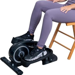 YYFITT Under Desk Elliptical Machine, Pedal Exerciser with Large Display, Oversized Pedal and Adjustable Resistance for Home Office Daily Workout