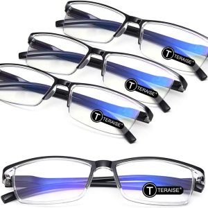 TERAISE Anti Blue Light Reading Glasses Lightweight Comfortable Reading Glasses for Men Women Blue Light Readers for Computer/Phone Included Glasses Case