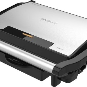 Cecotec Rock’nGrill Rapid. 1500W, Surface 24.5 x 17.2 cm, RockStone Coating, Adaptable Top Plate, Grease Tray