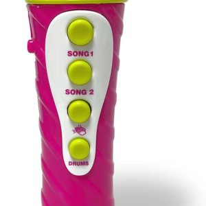 Bontempi | StarMic Karaoke – Microphone with Luminous Effects for Vera Star Performances, Pink, 60x195x60mm