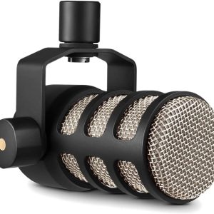 RØDE PodMic – Dynamic Broadcast Quality Microphone with Built-in Rotating Stand for Podcast Production, Streaming, Gaming, and Voice Recording
