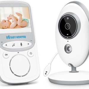 MYPIN Baby Surveillance Camera, Motion Only, Baby Monitor with Wireless Baby Camera Smart Monitor with Two-Way Audio, 2.4” Screen, Ambient Temperature Monitor, Night Vision