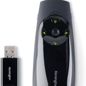 Kensington K72426EU Presenter Expert – Wireless Presenter with USB, Green Laser Pointer and Cursor Control, Compatible with Windows and Macos, Range 45 m
