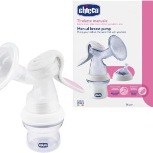 Chicco Comfortable and Easy to Use Manual Breast Pump with Ergonomic Shape, Slanted Teat and Airtight Lid, Convertible into Bottle Breast Pump with Bottle 150ml Included