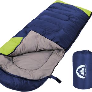 SWTMERRY – 4 Seasons Sleeping Bag (Summer, Spring, Autumn, Winter) Warm and Cold Weather: Lightweight, Waterproof Indoor and Outdoor Use for Children Adults Hiking Backpacking Camping