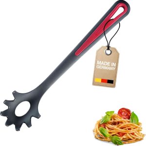 Westmark Gallant Plus 29602270 Pasta and Spaghetti Spoon, Heat Resistant to 270°C, PPA, Length: 12″, Gallant Plus, Black/Red