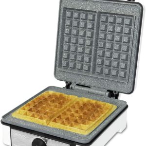 Cecotec Fun gofrestone double, waffle iron with 1200 W of power, eco-friendly, non-stick rockstone coating, double capacity