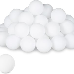 Relaxdays Table Tennis Balls, 100 Units, Plastic Table Tennis Balls, without Printing, Beerpong, 40 mm Ø, White