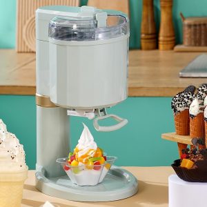 1 Litre Fridge with Compressor, Ice Cream and Desserts Icy Treats, Simple One-Button Operation, with Electronic Scale, in 10 Minutes, Compact Domestic Fridge