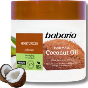 Babaria – Coconut Oil Hair Mask | Moisturizing Hair Mask 400ml | Repair Mask for Men and Women | Nourishing Hair Mask