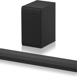 LG S40T – Smart Soundbar, 300W, 2.1 Channel, Dolby Digital and DTS Surround Soundbar, Wide Connectivity, HDMI, Bluetooth, USB, Optical Input, Black