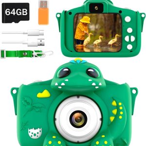 Children’s Photo Camera, 2.0 Inch Photo Camera for Children, 1080P HD Photo Camera 64 GB Children’s Camera Toys Girls 3-10 Years Birthday Gifts Communion Gifts