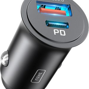 INIU Car Charger Quick Charge 60W Interior Car Accessories for iPhone 17 16 Pro Max Samsung S25 Xiaomi, Charger Lighter Mobile USB C 12V Gadgets Car for Camper Van Truck Fiat Peugeot BMW