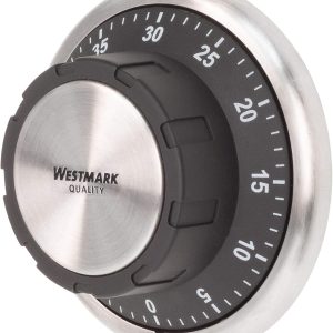 Westmark Kitchen timer, Mechanical, Magnetic, 1-60 minutes, Stainless steel/plastic, Round, Anthracite/silver, 10922260