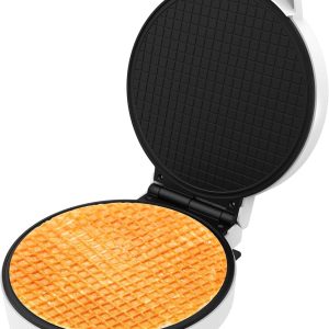 Cecotec Fun Gofrestone Cone Electric Waffle Maker, 1000W, Stainless Steel Finishes, Ice Cream Cones and Crispy and Fine Wafers, Non-Stick Coating, Indicator Light