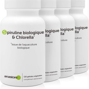 Ecological Spiruline and Chlorella * 3+1 FREE OFFER * 400 mg / 480 capsules * From organic aquaculture * Cardiovascular, Deficiencies (hemoglobin), Energy, Immunity, Weight