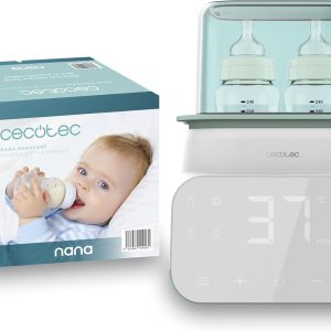 Cecotec Nana BabyCare Double BottleWarmer, 4 Modes, Baby Bottle Basket, BPA Free, Safe to Store Water, Milk and Food