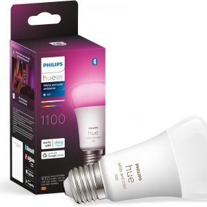 Philips Hue – Bombilla Inteligente, A60 E27, Luz Blanca y de Colores, 10. 5W, Compatible con Alexa y Google Home