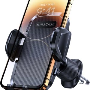 Miracase Mobile Car Holder [Double Metal Hook] Stable and Robust, Adjustable to 360 Degrees, Universal Telemovel Cart Support for Smartphones