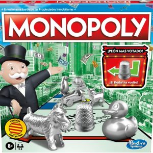 Juego de mesa Monopoly para mayores de 8 años – Para 2 a 6 jugadores – Incluye 8 peones (los peones pueden variar)