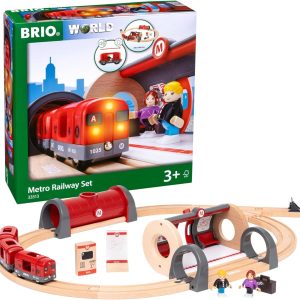 BRIO World – Set Metro, Railroads, Wooden Construction Set, Train Toy, Toys Children 3 Years and Up, Educational Games 3 Years Old