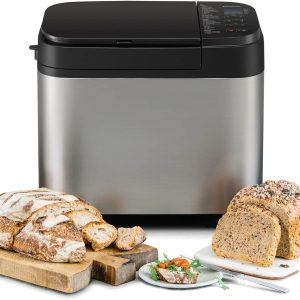 Panasonic SD-YR2550SXE Automatic Bread Maker with Dispenser, 850 W, Temperature Sensor, 13H Digital Timer, 31 Programs, Silver