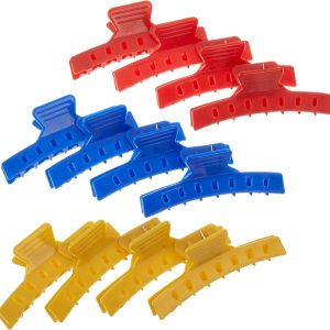 Fripac-Medis Long Hair Clip, Assorted Colours, Pack of 12