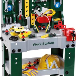 Theo Klein 8513 Bosch Workstation | With Assembly Vehicle, Tools and Accessories | Countertop with Learning Function | For Children Ages 3+