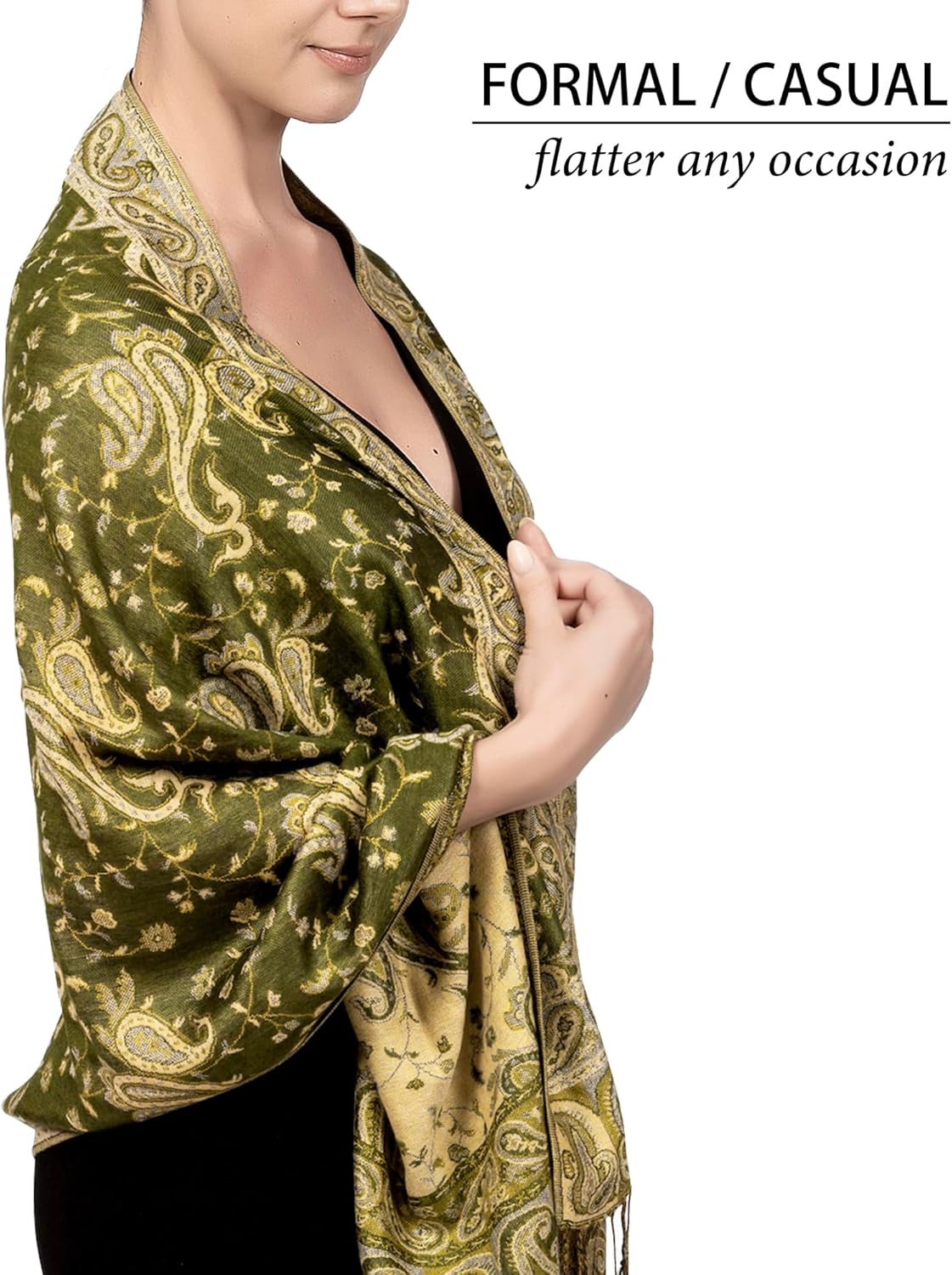 Achillea Pashmina Shawl for Women - Image 4