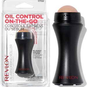 Revlon Oil Absorbing Volcanic Roller, Volcanic Stone Facial Roller, Removes Excess Oil and Gloss, Results Instantly, Matte Finish, for All Skin Types, Reusable