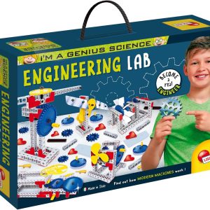 Lisciani – I’M A GENIUS SCIENCE – Engineering Lab – Scientific and Educational Kit – Experiments – Building Machines – For Children 7 to 12 years old