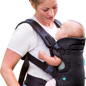 Infantino Flip Advanced 4-in-1 Ergonomic Convertible Baby Carrier Backpack, Adaptable Over the Years, for Newborns and Babies Over 8-32 lbs, Black